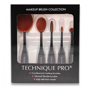 Technique Pro® Make up Oval sminkborstar - 5 set